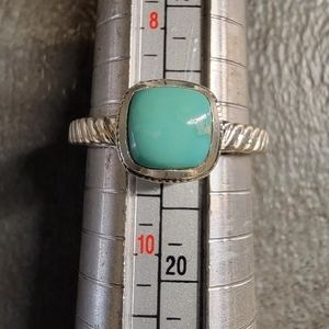 Turquoise Stone Sterling Silver Ring Size 9